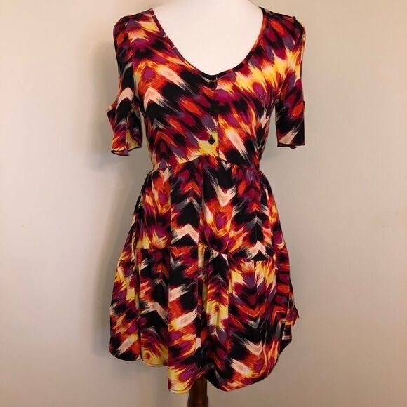 Band of Gypsies | Abstract Cold Shoulder Dress - Picture 1 of 6